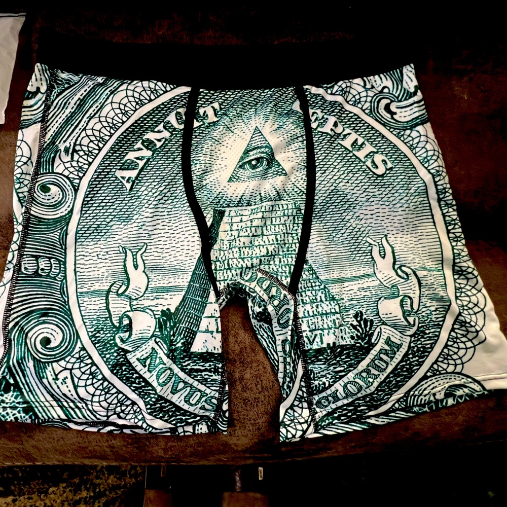 Men’s graphic design underwear money motivated size Large